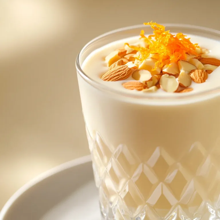 Exploring the delightful combination of flavors found in the Vanilla Almond Orange Milk Delight brings a refreshing twist to traditional dairy-free beverage options. This recipe celebrates the vibrant citrus notes of orange and the comforting essence of vanilla, all while maintaining a healthy profile that is both satisfying and indulgent. The unique marriage of sweet orange juice with almond milk creates a creamy and refreshing drink experience, perfect for enjoying on a warm summer's day or serving at a festive brunch gathering.