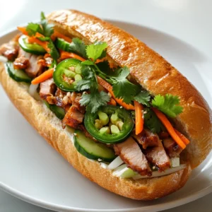 The Vietnamese Banh Mi sandwich is a delightful fusion of flavors and textures, capturing the essence of Vietnamese street food. Known for its unique combination of crisp, fresh ingredients and savory fillings, this sandwich has gained international popularity. Whether you’re a fan of savory pork, crunchy vegetables, or aromatic herbs, the Banh Mi offers a symphony of tastes that tantalize the palate. This sandwich is not only a meal but a cultural experience, making it ideal for everything from a quick lunch to an elegant dinner.