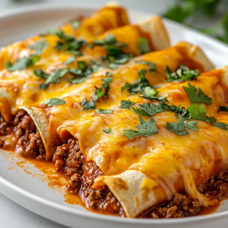 Explore the delightful world of Savory Beef Enchiladas, a staple of Mexican cuisine that is sure to satisfy your cravings. With its rich flavors and comforting textures, this dish brings together healthy ingredients and bold spices, making it perfect for family dinners or casual gatherings. Enchiladas are not only a feast for your taste buds but also a canvas for creativity in the kitchen. They embody the spirit of Mexico through their vibrant flavors and hearty fillings.