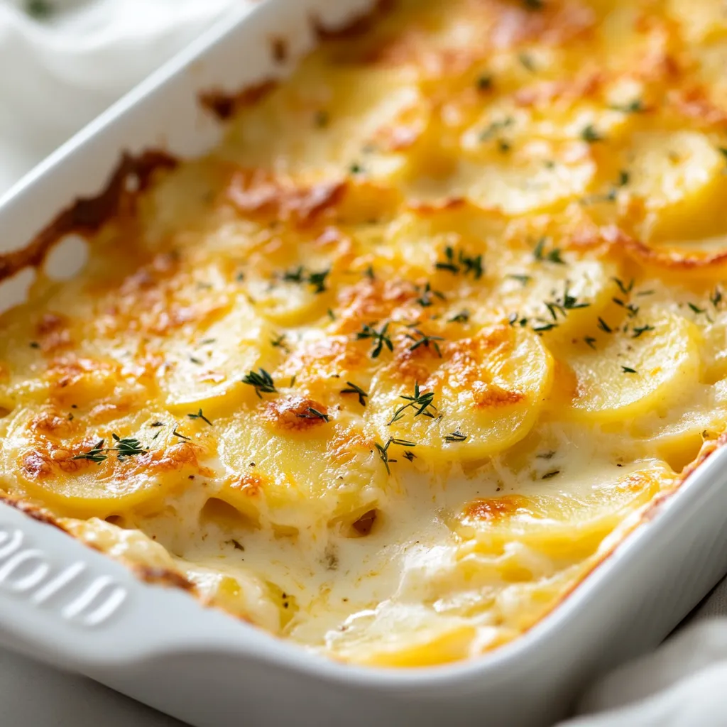 Scalloped potatoes, a classic comfort food, are a dish that warms not only the belly but also the heart. This delightful combination of tender potatoes and creamy cheese offers a filling, rich experience, making it a perfect accompaniment to a variety of meals or a splendid standalone dish for a cozy night in. The layers of potatoes enveloped in garlicky cream and topped with a golden, bubbly crust create an inviting aroma that fills the kitchen and beckons everyone to the table.