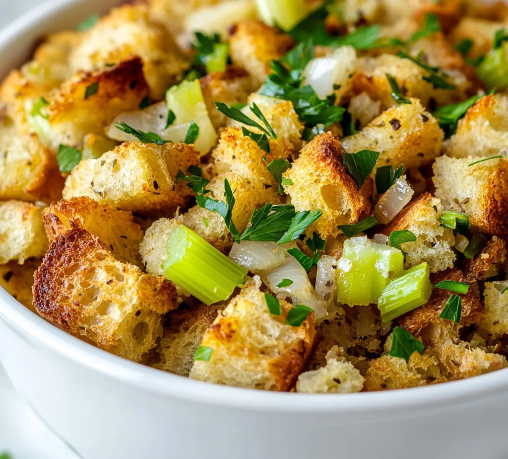 Exploring the rich, comforting flavors of homestyle stuffing brings warmth to any meal, especially during celebratory occasions. This hearty stuffing recipe is packed with a medley of aromatic herbs, fresh vegetables, and the option for added components to enhance texture and taste. Perfectly crispy on the outside and tender on the inside, this dish is a bellwether of traditional family gatherings.