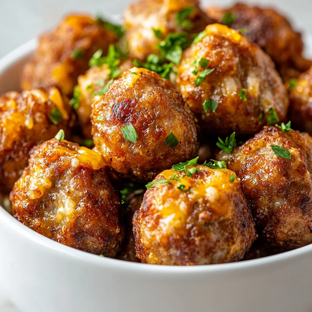 When it comes to appetizers that are both flavorful and easy to prepare, Cheddar Bay Sausage Balls are an absolute must-try. These delightful bites marry the rich and savory flavors of breakfast sausage with the sharpness of cheddar cheese, creating a satisfying experience that will leave your guests eager for more. Whether it's a cozy game night, a festive holiday gathering, or just a casual family get-together, these sausage balls quickly become the star of any spread with their irresistible taste and aroma.