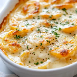Creamy Cheesy Scalloped Potatoes are a time-honored side dish that many families cherish. With their layers of thinly sliced potatoes, rich cream, and melty cheeses, these scalloped potatoes offer a delightful experience that pairs beautifully with a variety of main dishes. The combination of textures—creamy and cheesy alongside perfectly tender potatoes—creates a dish that is not only satisfying but also undeniably delicious.