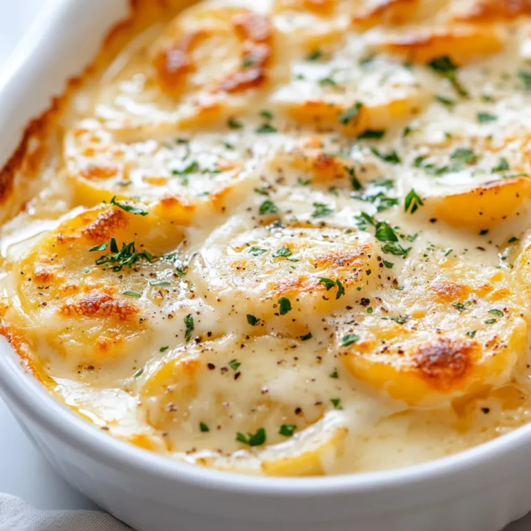 Creamy Cheesy Scalloped Potatoes are a time-honored side dish that many families cherish. With their layers of thinly sliced potatoes, rich cream, and melty cheeses, these scalloped potatoes offer a delightful experience that pairs beautifully with a variety of main dishes. The combination of textures—creamy and cheesy alongside perfectly tender potatoes—creates a dish that is not only satisfying but also undeniably delicious.