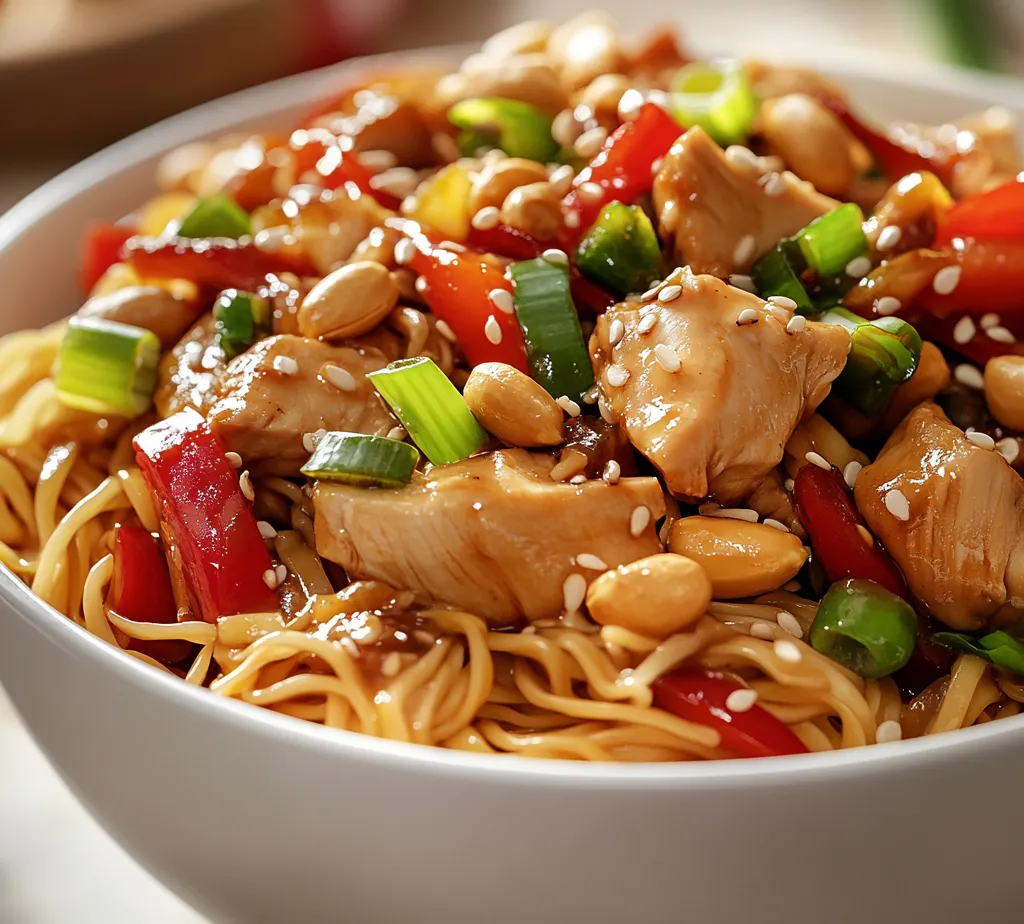 Explore the delightful fusion of flavors in Kung Pao Chicken Noodles, a satisfying dish that marries tender chicken, vibrant vegetables, and savory sauces. This recipe brings the popular Kung Pao stir-fry into a delightful noodle dish, perfect for a weeknight dinner or an impressive meal for guests. With the combination of the rich flavor from the chicken and the crunch of the peanuts, each bite of this dish offers a unique taste experience. The appeal of Kung Pao Chicken Noodles lies not only in its wonderful flavors but also in its simple preparation, making it accessible for cooks of all skill levels.