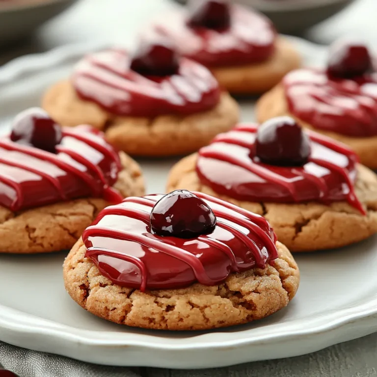 Almond Cherry Delight Cookies are a delightful treat that combines the nutty flavor of almond flour with the sweet and tartness of dried cherries. These cookies are not just a feast for the palate but a visual delight as well, particularly when topped with a luscious cherry glaze that adds a beautiful pop of color. The unique blend of textures — the slightly chewy cherries against the tender cookie base — creates a harmonious dessert that is both satisfying and indulgent.