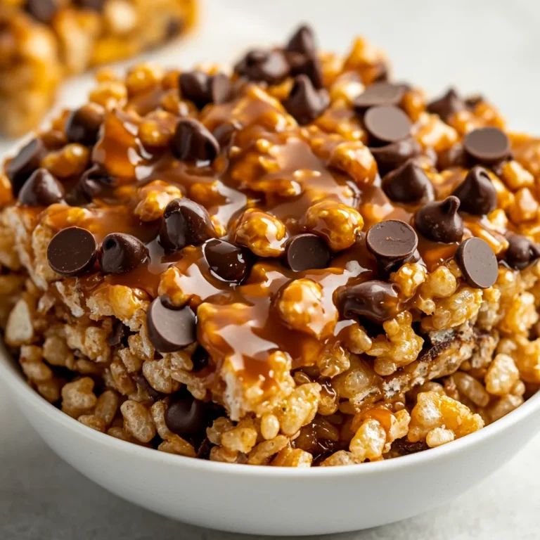 In the realm of sweet treats, Caramel Pecan Rice Krispie Delights stand out as a delightful blend of flavor and texture. This modern twist on the beloved Rice Krispie treat incorporates the indulgent richness of creamy caramel and the satisfying crunch of pecans. The gooey marshmallow mixture cradles crispy rice cereal, resulting in bites that are both chewy and crunchy. Ideal for social gatherings, parties, or a cozy family night at home, these sweet delights cater to dessert lovers of all ages.