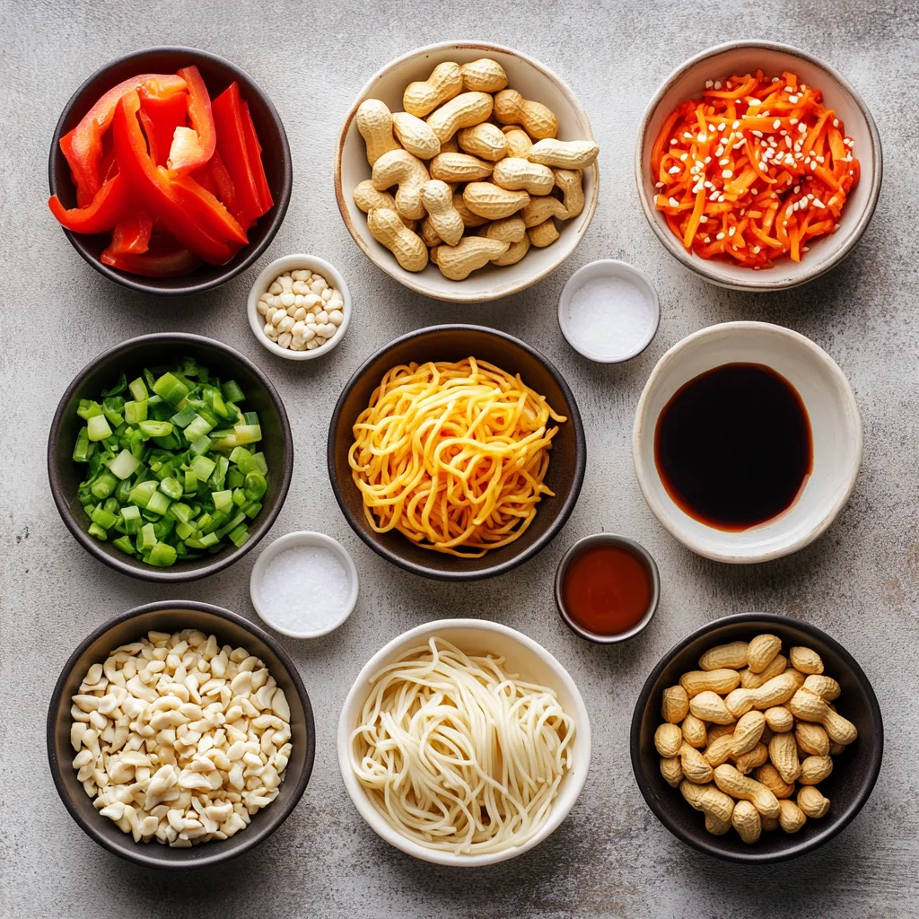 Explore the delightful fusion of flavors in Kung Pao Chicken Noodles, a satisfying dish that marries tender chicken, vibrant vegetables, and savory sauces. This recipe brings the popular Kung Pao stir-fry into a delightful noodle dish, perfect for a weeknight dinner or an impressive meal for guests. With the combination of the rich flavor from the chicken and the crunch of the peanuts, each bite of this dish offers a unique taste experience. The appeal of Kung Pao Chicken Noodles lies not only in its wonderful flavors but also in its simple preparation, making it accessible for cooks of all skill levels.