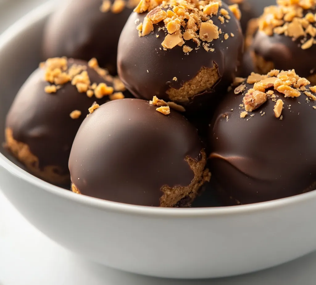 Indulge your sweet tooth with these Decadent Peanut Butter Butterfinger Bliss Balls. Combining the rich, creamy flavor of peanut butter with the iconic crunch and sweetness of Butterfinger candy bars, these bliss balls are a true treat. Perfect for any celebration, whether it's a birthday party, holiday gathering, or just a special dessert night at home, these balls are sure to impress your friends and family with their delightful flavor and appealing look.