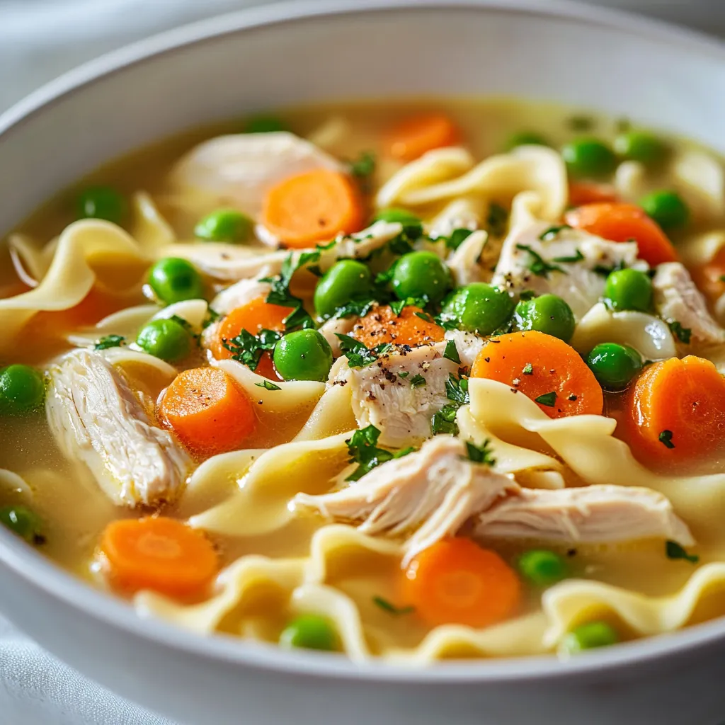 The comforting embrace of homemade chicken noodle soup is one that warms not only the body but also the soul. This Creamy Chicken Noodle Soup Delight is a rich and flavorful take on the classic recipe, perfect for chilly evenings or when you feel the need for a bit of comfort food. The combination of tender chicken, hearty vegetables, and a rich, creamy broth creates a satisfying dish that is sure to become a family favorite.