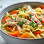 The quintessential comfort food that many of us treasure, hearty chicken noodle soup embodies the essence of autumn with every spoonful. Renowned for its warm, inviting flavors and nourishing ingredients, this delightful soup is perfect for cozy family dinners or serving on a chilly evening. There’s something inherently soothing about a steaming bowl of chicken noodle soup, especially when it’s filled with tender chicken, vibrant vegetables, and comforting noodles. This dish not only warms your body but also your soul, making it an all-time favorite in many households.