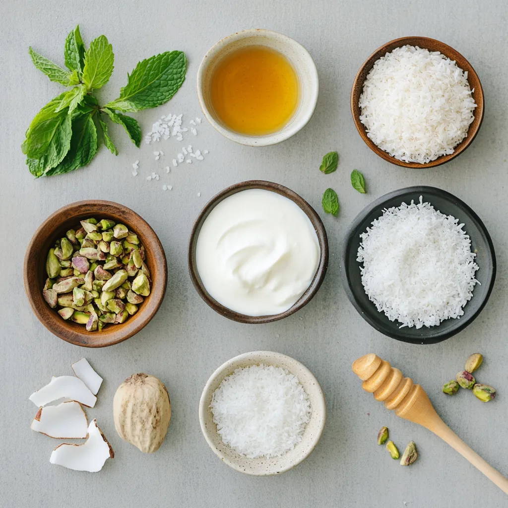 Delicate Coconut Honey Pistachio Cream is an exquisite dessert that flawlessly melds the tropical essence of coconut and honey with the delightful crunch of pistachios. The unique combination of a silky, whipped texture enhances a lightness that makes it pleasing to the palate while creating a stunning presentation. You're not only indulging in a sweet treat but also experiencing a delightful harmony of flavors that resonate with both sophistication and simplicity.