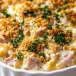 Exploring the comforting flavors of Chicken Cordon Bleu in an easy-to-make casserole form offers a nostalgic twist on a classic dish. This delightful casserole is not only a wonderful representation of the traditional Chicken Cordon Bleu but also a great way to serve it in a convenient, family-style format. The dish expertly combines shredded chicken and diced ham enveloped in layers of melted Swiss cheese and topped with crispy breadcrumbs, delivering an explosion of savory flavors in every bite.