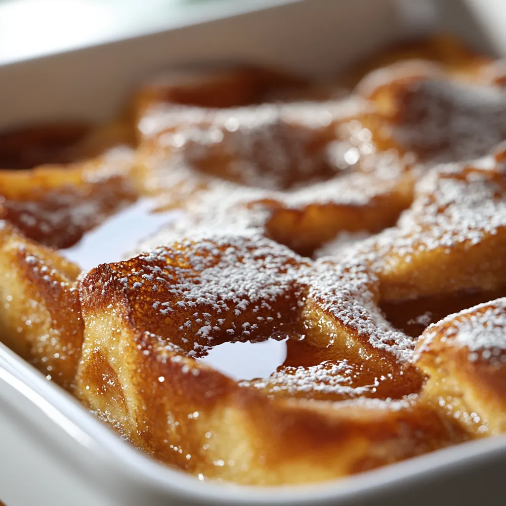 Exploring the heartwarming world of French cuisine, this recipe for French Toast Casserole combines traditional flavors with modern convenience. This sweet and indulgent dish promises to elevate your breakfast experience, making it an ideal choice for family gatherings, brunches, or simply a comforting start to your day. Each bite transports you to a cozy kitchen where warm aromas fill the air, and family and friends gather around the table to savor the simple pleasures in life.