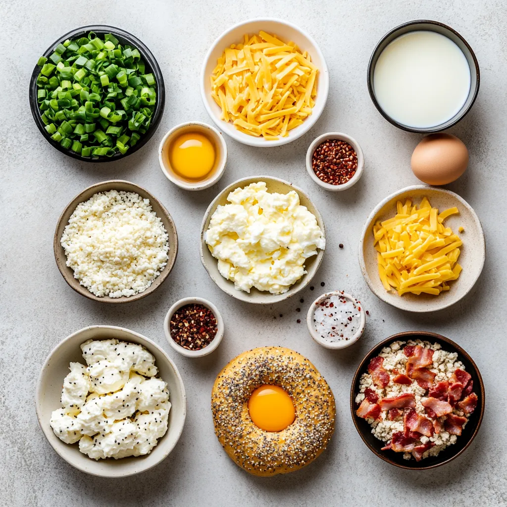 Everything Bagel Breakfast Casserole Delight is a savory, satisfying dish that combines the beloved flavors of everything bagels with a hearty, comforting breakfast casserole. This casserole is not just another breakfast option; it’s a delightful blend of various textures and flavors designed to make mornings more enjoyable. Imagine starting your day with creamy eggs mingling with crispy bacon and shredded sharp cheddar cheese, all layered on a foundation of soft, pillowy bagel cubes.