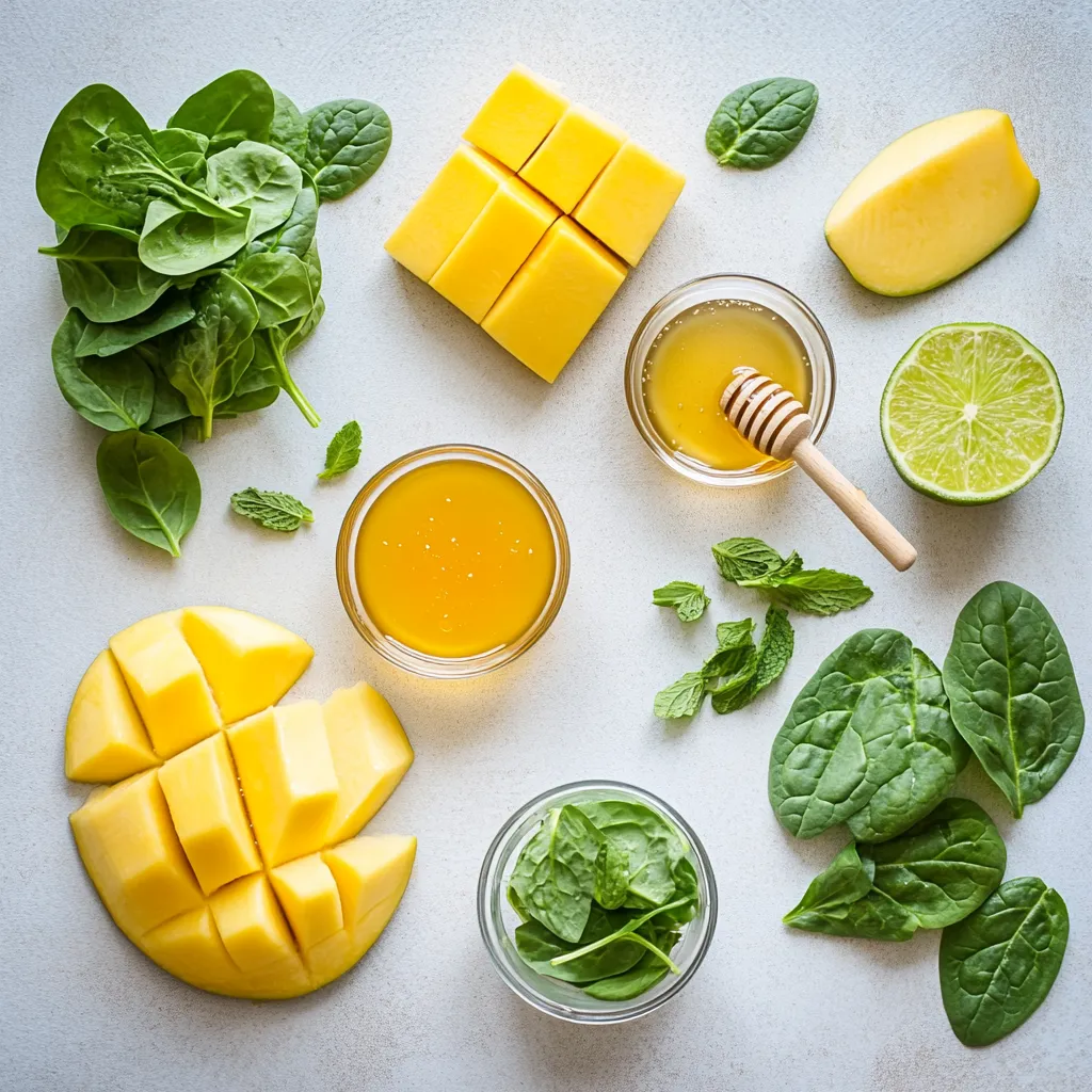 The Garden Leaf Mango Refresher is the epitome of a revitalizing beverage that invigorates the senses with its citrusy and tropical flavors. Combining the luscious sweetness of ripe mangoes with the fresh green vibrancy of spinach and mint, this drink offers an exceptional blend that delights both the palate and the body. As the temperature rises during the summer months, this refreshing drink becomes an ideal companion for picnics, barbecues, or any outdoor gatherings, ensuring everyone stays cool and hydrated.