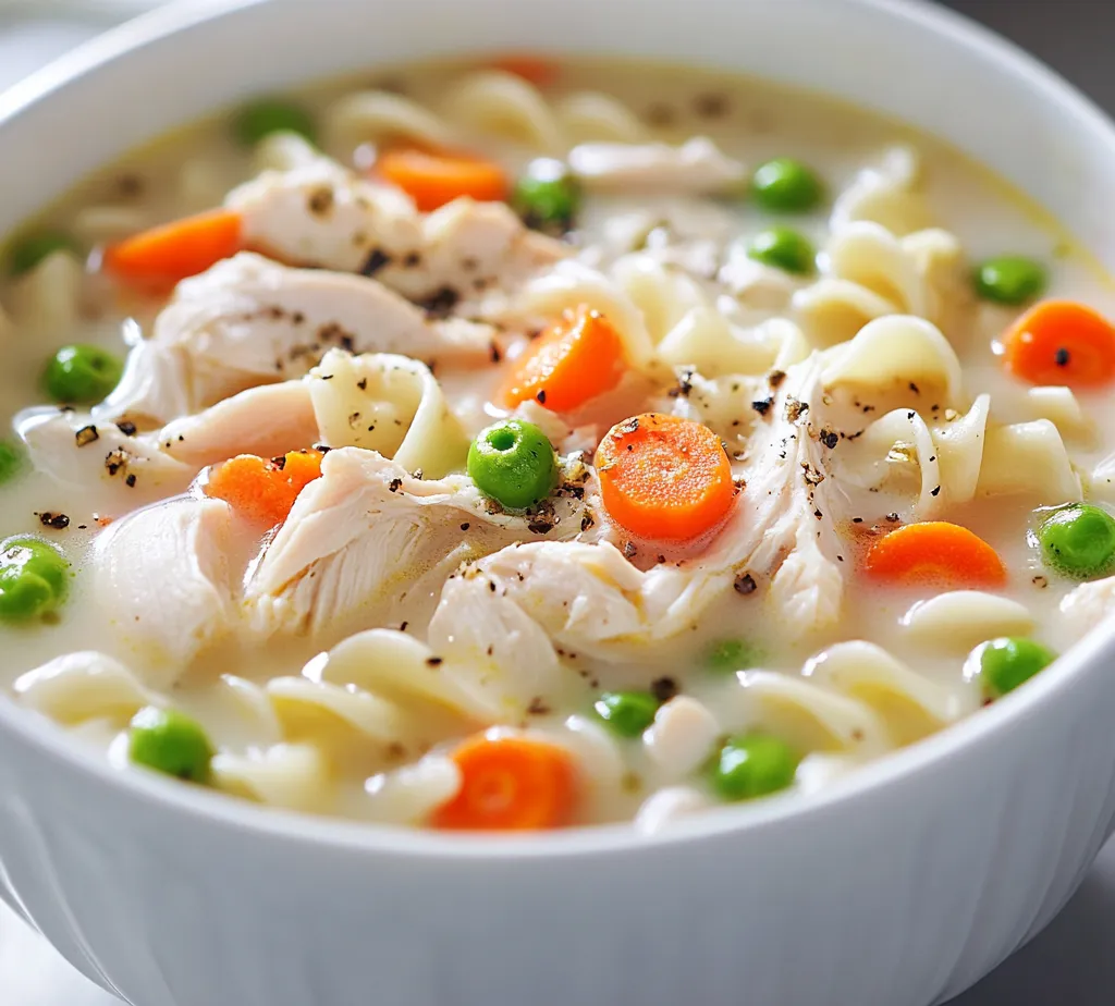 The comforting embrace of homemade chicken noodle soup is one that warms not only the body but also the soul. This Creamy Chicken Noodle Soup Delight is a rich and flavorful take on the classic recipe, perfect for chilly evenings or when you feel the need for a bit of comfort food. The combination of tender chicken, hearty vegetables, and a rich, creamy broth creates a satisfying dish that is sure to become a family favorite.