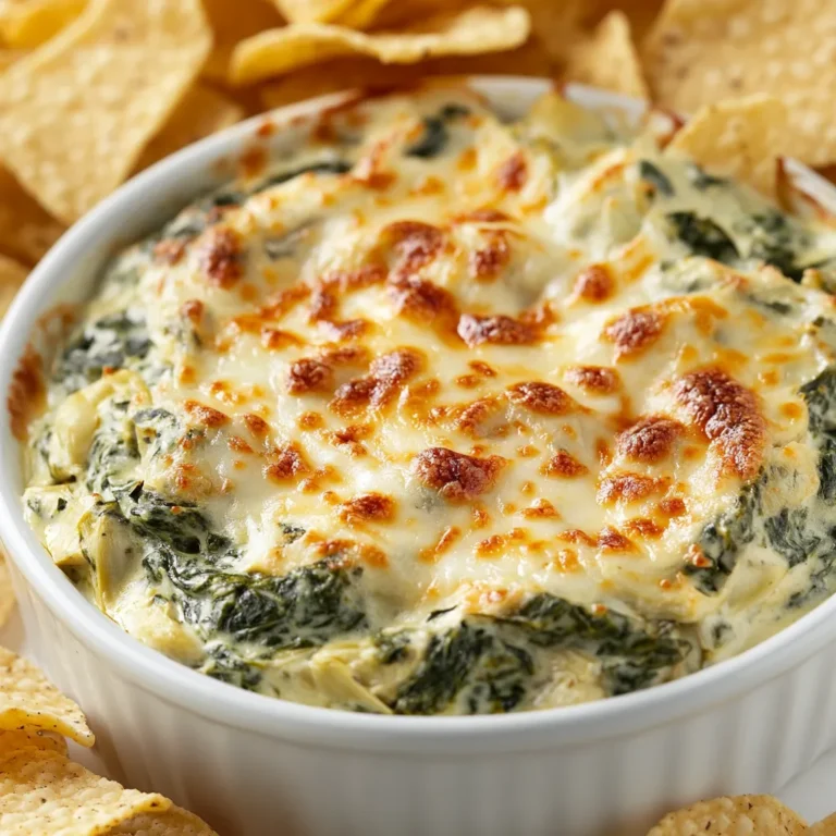 The rich combination of creamy textures and flavorful ingredients in this Creamy Spinach and Artichoke Delight makes it a beloved choice for gatherings. This dip is not just a snack; it embodies the comfort food vibe that makes family and friends feel welcome and satisfied. The creamy texture from the cheeses melds beautifully with the earthiness of the spinach and the tangy artichokes, resulting in a dish that is both indulgent and irresistible.