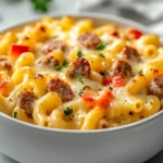 Exploring the classic comfort food, mac and cheese, often brings to mind creamy, cheesy goodness. This beloved dish holds a special place in the hearts of many, celebrated for its simplicity and rich flavors. In this recipe, we delve into a delightful twist on the traditional macaroni and cheese, enhancing the profile with savory Italian sausage and the vibrant freshness of diced bell peppers. This combination not only brings a burst of color to the plate but also infuses the dish with layers of flavor that elevate it beyond its classic roots.