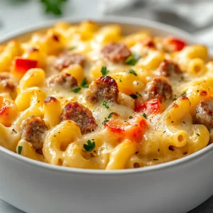 Exploring the classic comfort food, mac and cheese, often brings to mind creamy, cheesy goodness. This beloved dish holds a special place in the hearts of many, celebrated for its simplicity and rich flavors. In this recipe, we delve into a delightful twist on the traditional macaroni and cheese, enhancing the profile with savory Italian sausage and the vibrant freshness of diced bell peppers. This combination not only brings a burst of color to the plate but also infuses the dish with layers of flavor that elevate it beyond its classic roots.