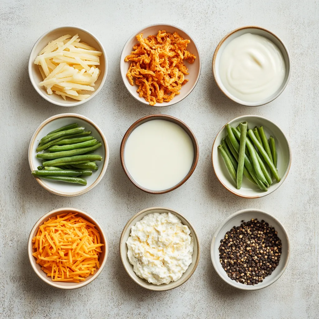 The Savory Green Bean Delight Casserole is a quintessential American side dish that combines simplicity, comfort, and flavor. Bursting with the rich creaminess of mushroom soup and the crunch of fried onions, this casserole is bound to be a hit at any gathering. Perfect for Thanksgiving, family dinners, or casual get-togethers, it brings a deliciously hearty touch to the table. Each bite is an explosion of texture and taste, making it not just a side but a standout feature of any meal.