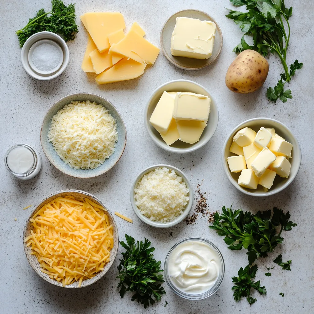 Indulging in comfort food does not get much better than this Cheesy Scalloped Potatoes Delight. A classic side dish, it brings together the creaminess of dairy, the richness of cheese, and the satisfying texture of perfectly sliced russet potatoes. This recipe not only elevates your dining experience but also serves as a quintessential American favorite, perfect for family gatherings and special occasions. Whether it's a holiday feast or an ordinary weekday dinner, this delightful dish is sure to impress with its decadent layers and hearty components.