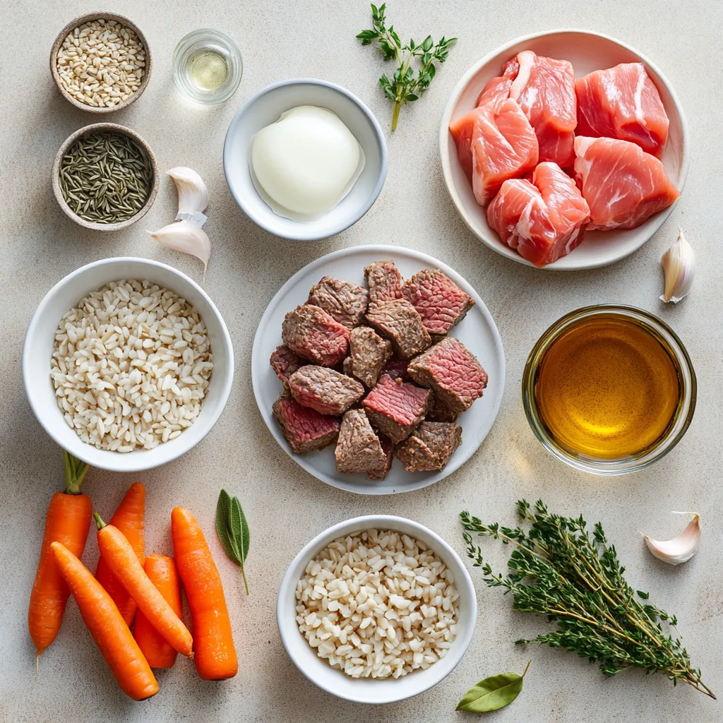 This Beef Barley Delight Soup is a comforting and hearty dish perfect for any season. Known for its rich flavors and wholesome ingredients, this soup combines tender beef chunks with pearl barley and fresh vegetables to create a delightful dining experience. The robust combination of beef and barley offers a unique flavor profile, making it not just a meal but a point of conversation at the dinner table.