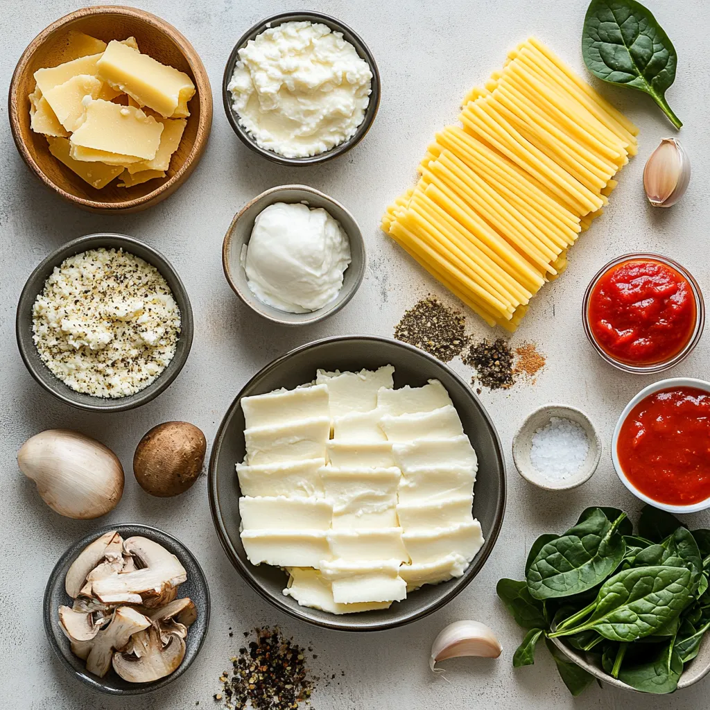 In the world of comfort foods, few dishes can rival the timeless allure of lasagna. This cheesy spinach and mushroom lasagna delight delivers not just on flavors, but also embodies the essence of Italian cuisine. Packed with creamy ricotta, earthy mushrooms, and vibrant spinach, this dish promises to warm your heart and satisfy your cravings. Lasagna has a magical ability to bring people together, making it a perfect dish for gatherings, special occasions, or simply a cozy family dinner.