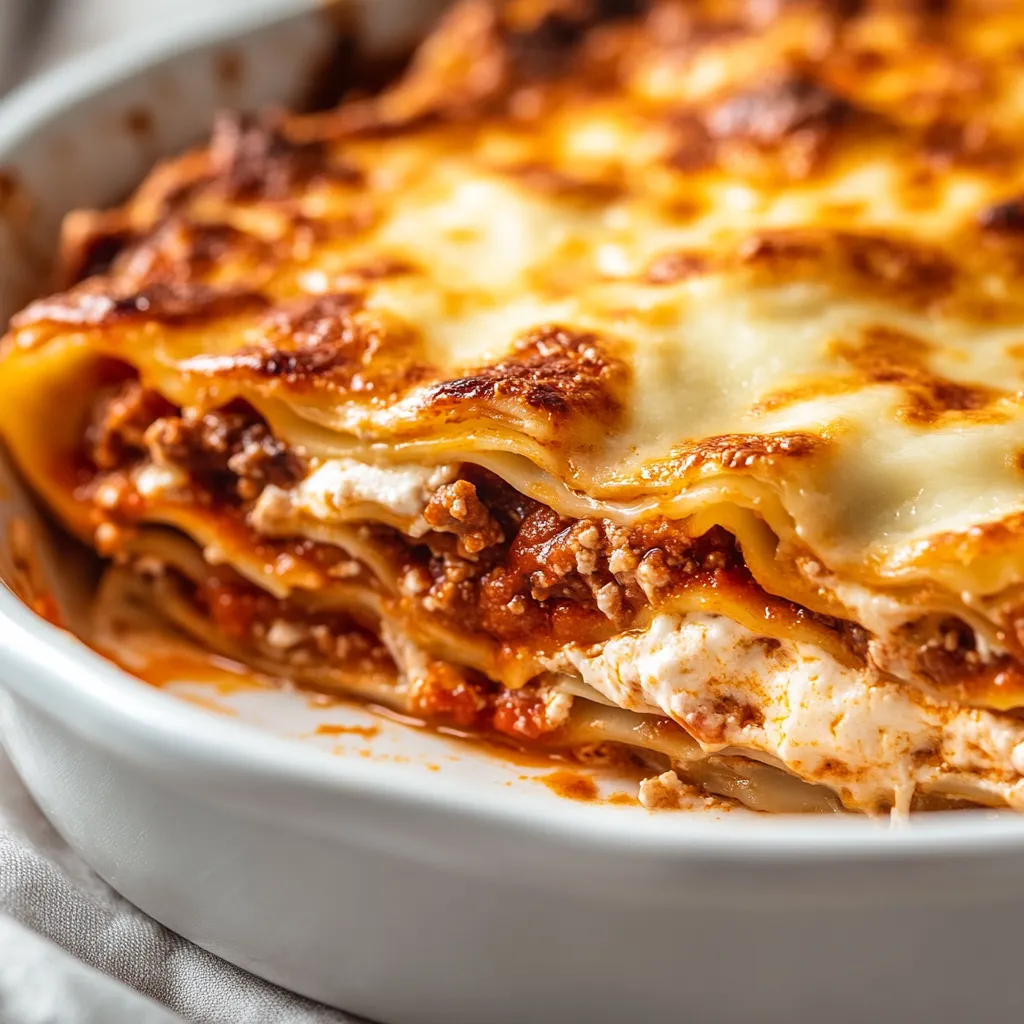 Lasagna is a beloved classic in Italian cuisine, cherished for its rich layers and comforting flavors. This Hearty Oven-Baked Lasagna is a delightful combination of this tradition, bringing together the hearty essence of ground meats, the silkiness of a creamy béchamel sauce, and the irresistible allure of melted cheese. It’s the sort of dish that evokes fond memories of family gatherings and Sunday dinners, offering a warm embrace in each cheesy, delicious bite.