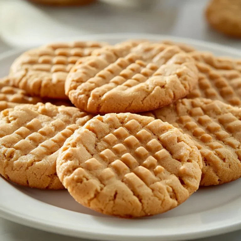 Introducing the delightful Peanut Butter Bliss Cookies, a quintessential American dessert that will satisfy your sweet tooth while delivering a rich, nutty flavor. These cookies are a perfect embodiment of simplicity, relying on a handful of ingredients that come together beautifully to create a sweet treat that anyone can enjoy. The balance of creamy peanut butter and packed brown sugar offers a unique taste sensation that makes every bite irresistible.
