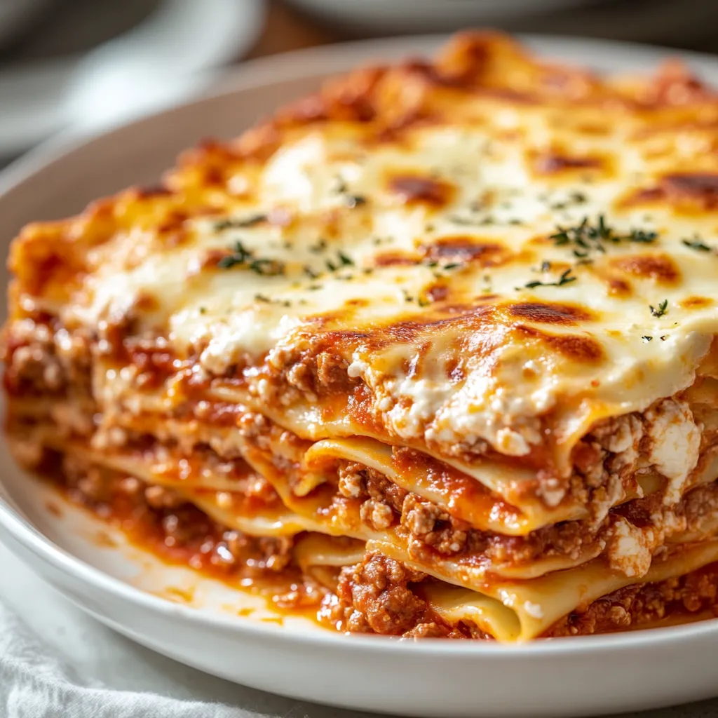 Lasagna is a staple of Italian cuisine, celebrated for its hearty layers of flavors and textures that come together to create a satisfying dish. This Classic Italian Lasagna Delight promises a perfect balance of rich meat sauce, creamy ricotta, and melty mozzarella, making it a beloved option for family dinners and gatherings. Whether you're an experienced cook or a novice in the kitchen, this recipe presents an accessible way to create a homemade lasagna that rivals even the best Italian restaurants.