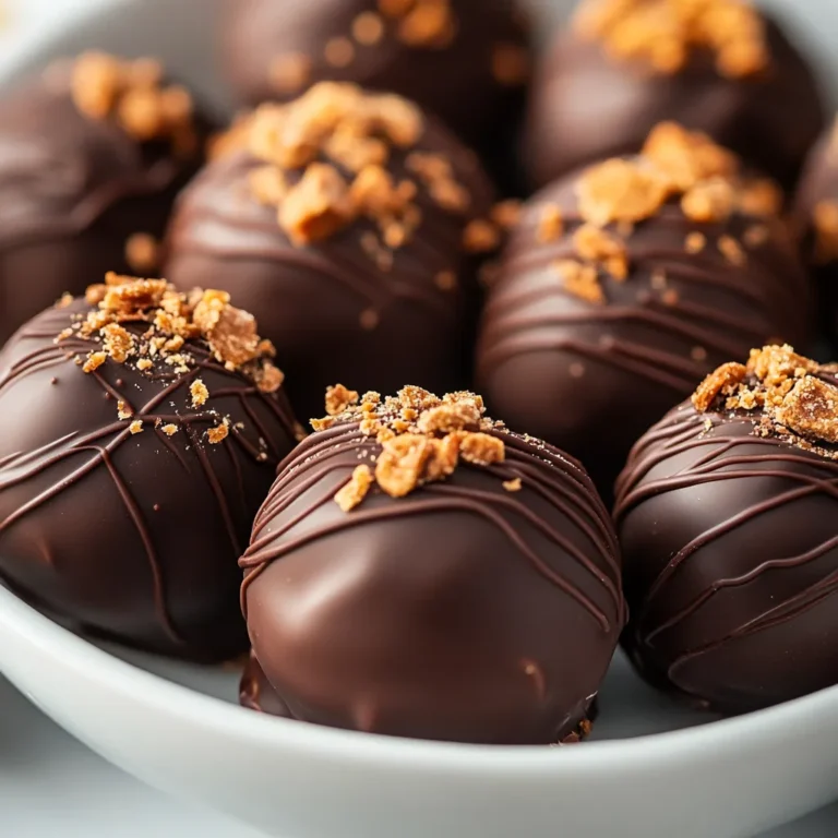 Introducing Butterfinger Bliss Bites, an indulgent treat combining the irresistible flavors of smooth peanut butter, crunchy Butterfinger candy, and rich chocolate. These bite-sized confections offer a delightful blend of sweet and salty, perfect for satisfying your sweet tooth or impressing guests at gatherings. With an easy preparation method and minimal ingredients, they are a fantastic addition to any dessert table.
