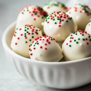 Delight in the joy of the holiday season with these Decadent Holiday Oreo Truffles. This recipe merges the beloved flavor of Oreo cookies with rich cream cheese and a minty white chocolate coating. Perfect for holiday gatherings or as a sweet gift, these truffles are a universally loved dessert that appeals to both the young and old. Infused with a festive spirit, they are not only delicious but also delightful to behold. The combination of flavors creates a rich, creamy center enveloped in a smooth white chocolate glaze, accented by a hint of peppermint that takes them over the top.