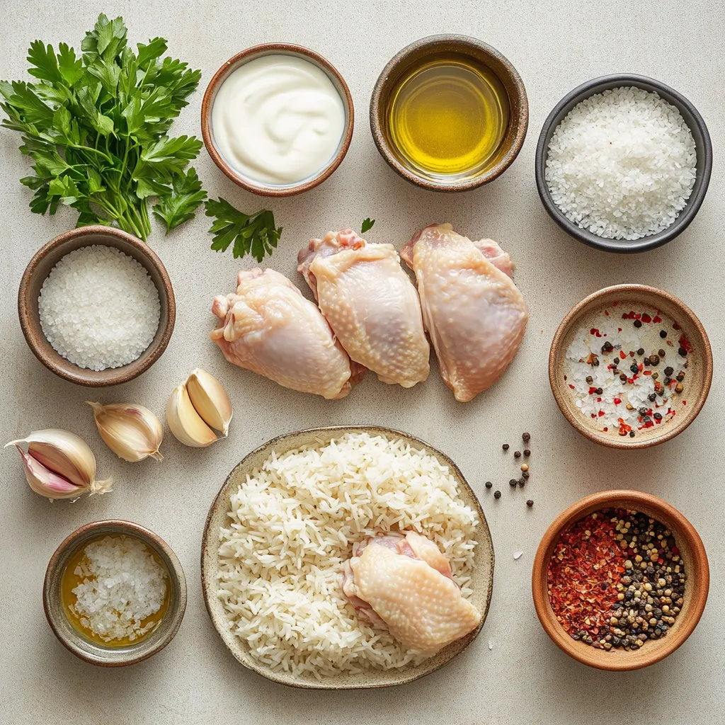 When it comes to comforting meals that are both satisfying and delicious, few dishes can compete with Creamy Garlic Chicken over Fragrant Jasmine Rice. This delightful recipe embodies the warmth and richness of American cuisine, fusing tender, juicy chicken thighs with a velvety garlic cream sauce, all served atop a bed of aromatic jasmine rice. The combination of flavors and textures creates a dish that is not only appealing to the eyes but also to the palate, making it a perfect option for a fulfilling weeknight dinner or a cozy family gathering.