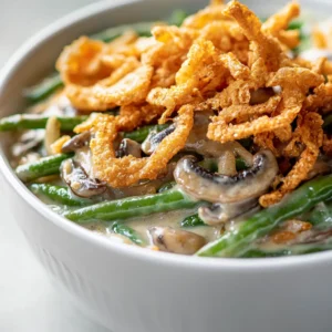Understanding the perfect side dish is essential for showcasing your main course, especially during festive gatherings or family dinners. One dish that embodies comfort and flavor in American cuisine is the Savory Green Bean Casserole Delight. This classic recipe intertwines the fresh crispness of green beans with the rich creaminess of mushroom soup, topped off with a crunchy layer of French fried onions. Its combination of textures makes it a delightful addition to any meal.