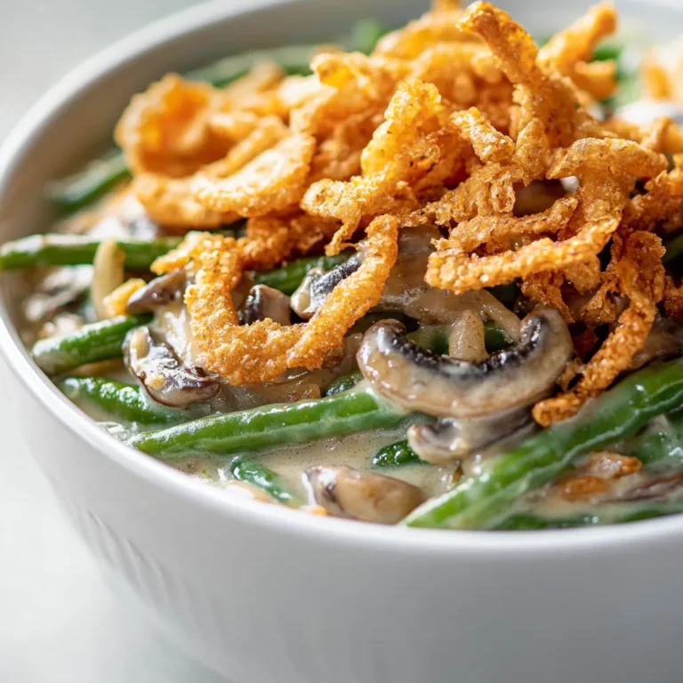 Understanding the perfect side dish is essential for showcasing your main course, especially during festive gatherings or family dinners. One dish that embodies comfort and flavor in American cuisine is the Savory Green Bean Casserole Delight. This classic recipe intertwines the fresh crispness of green beans with the rich creaminess of mushroom soup, topped off with a crunchy layer of French fried onions. Its combination of textures makes it a delightful addition to any meal.