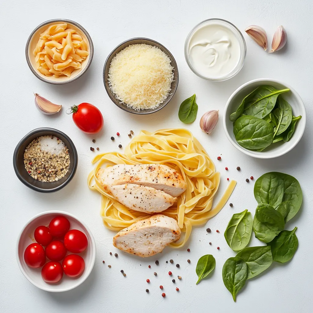 Creamy Tuscan Chicken Pasta Delight is a dish that captivates the senses, offering a rich and flavorful experience that is both comforting and elegant. Enveloping perfectly cooked fettuccine in a luscious sauce made with heavy cream, fresh spinach, and juicy cherry tomatoes, each bite takes you on a delightful culinary journey. The tender chicken breasts, seasoned to perfection, anchor the dish with protein, making it satisfying and hearty.