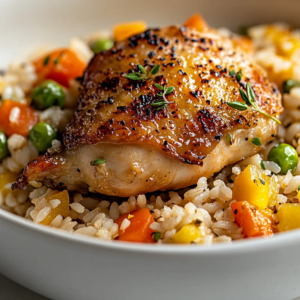 The combination of chicken and rice has long been a comforting staple in numerous cuisines across the globe, but this One-Pan Chicken and Rice Delight offers a uniquely American twist. With its tender chicken thighs, perfectly cooked rice, and vibrant mixed vegetables, this dish is sure to please the entire family. Whether you’re looking for a quick weeknight meal or a satisfying dish to impress your guests, this recipe brings together simplicity and flavor in a single skillet.